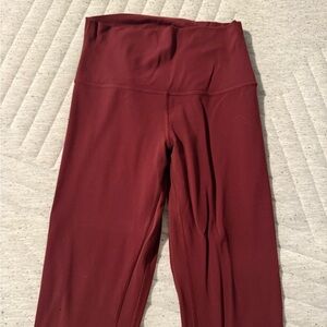 Maroon Lululemon Leggings